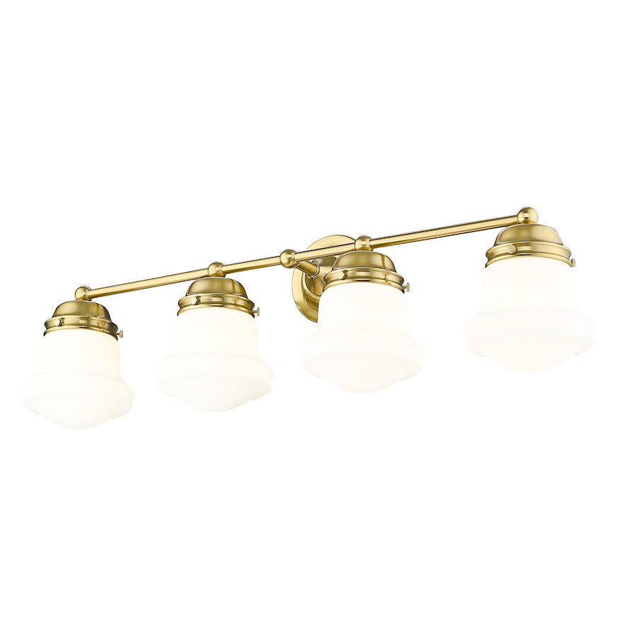 4 Light Bathroom Vanity Light, Luxe Gold