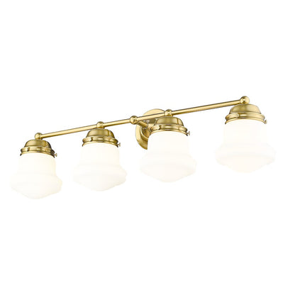 4 Light Bathroom Vanity Light, Luxe Gold