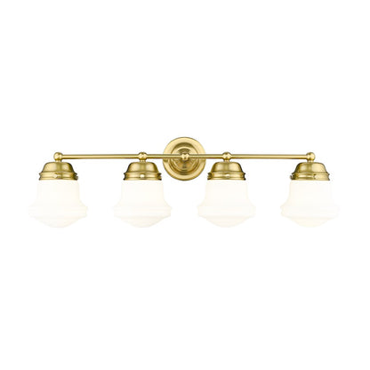 4 Light Bathroom Vanity Light, Luxe Gold
