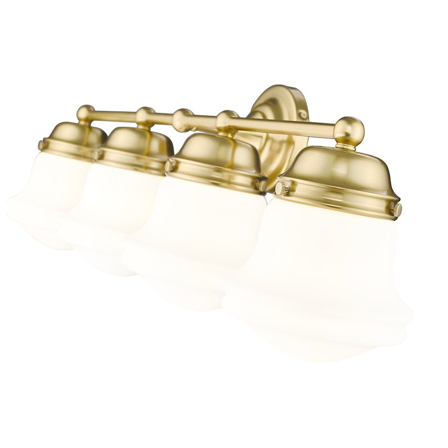 4 Light Bathroom Vanity Light, Luxe Gold
