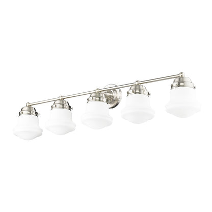 5 Light Bathroom Vanity Light, Brushed Nickel