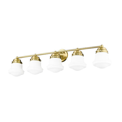 5 Light Bathroom Vanity Light, Luxe Gold