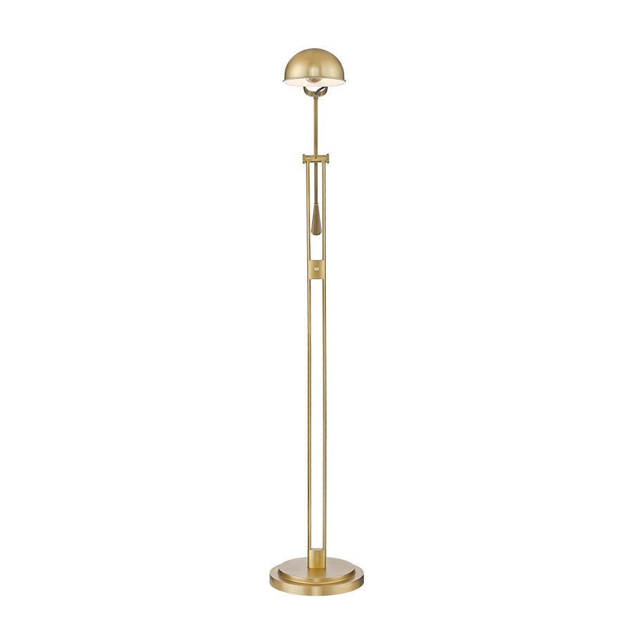 Z-Lite Grammercy Park 1 Light Floor Lamp, Heritage Brass