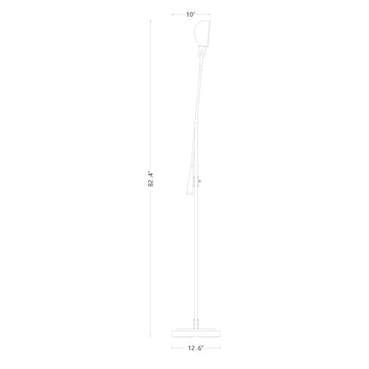 Z-Lite Grammercy Park 1 Light Floor Lamp, Polished Nickel