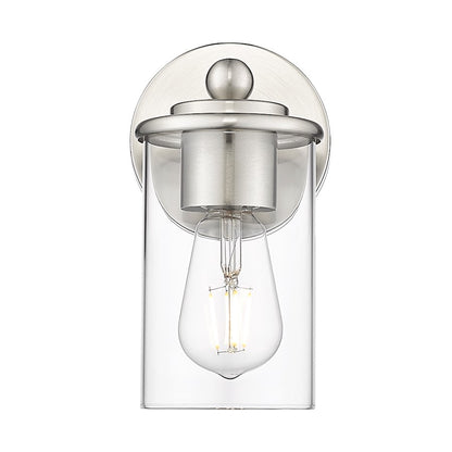 1 Light Bathroom Vanity Light, Brushed Nickel