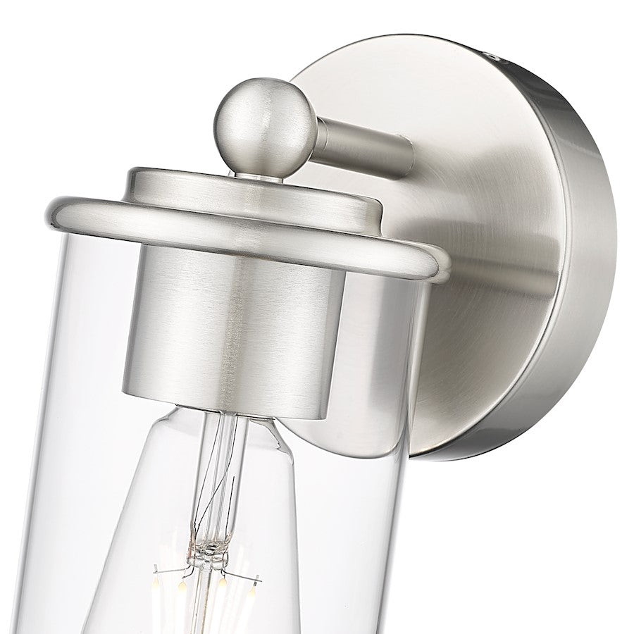 1 Light Bathroom Vanity Light, Brushed Nickel