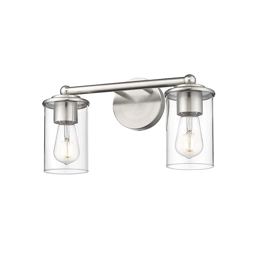 2 Light Bathroom Vanity Light, Brushed Nickel