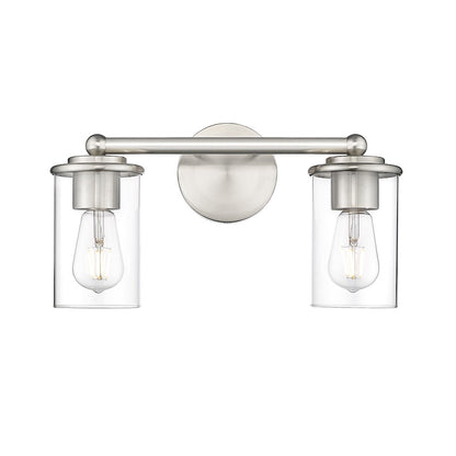 2 Light Bathroom Vanity Light, Brushed Nickel