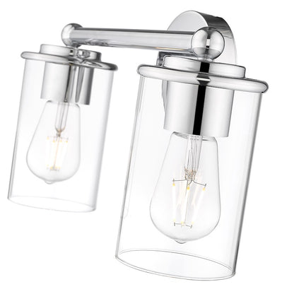2 Light Bathroom Vanity Light, Chrome