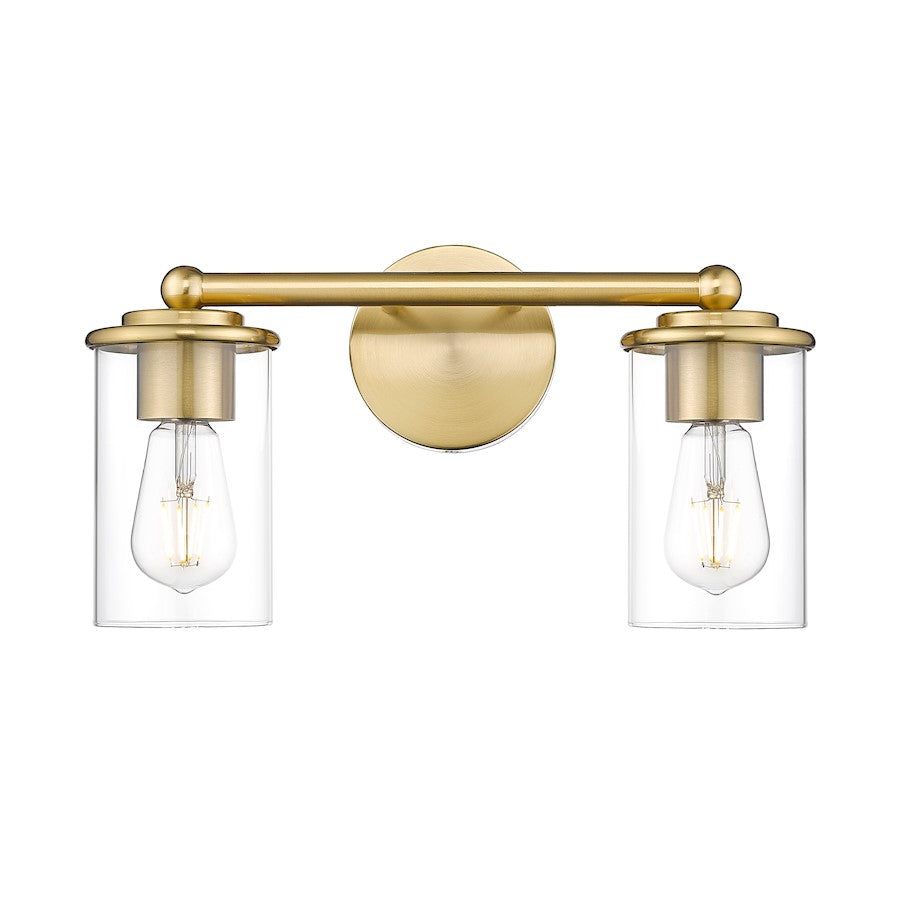 2 Light Bathroom Vanity Light, Luxe Gold