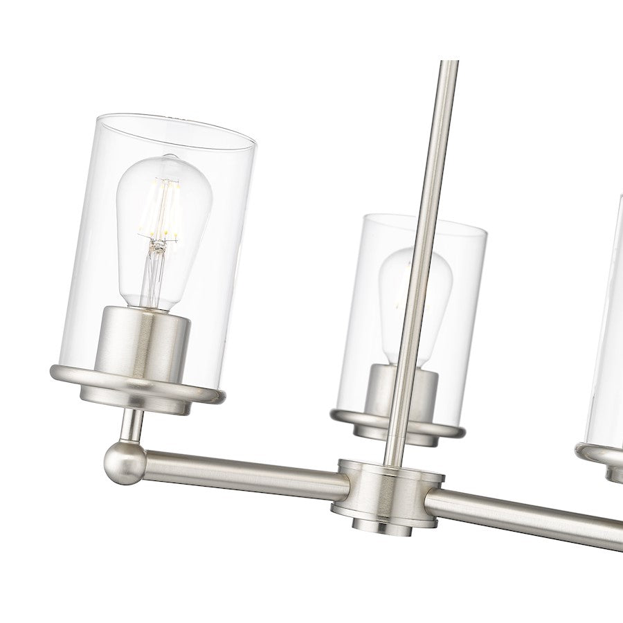 3 Light Chandelier, Brushed Nickel