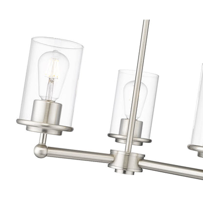 3 Light Chandelier, Brushed Nickel