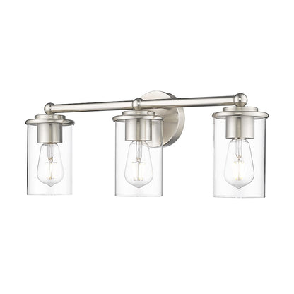 Z-Lite Thayer 3 Light Vanity, Brushed Nickel/Clear - 742-3V-BN