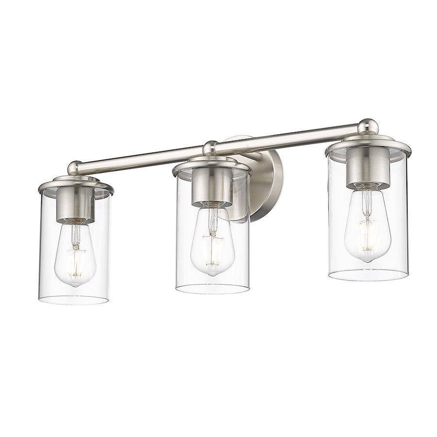 3 Light Bathroom Vanity Light, Brushed Nickel
