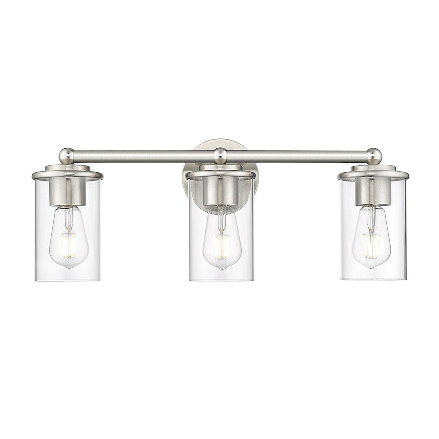 3 Light Bathroom Vanity Light, Brushed Nickel