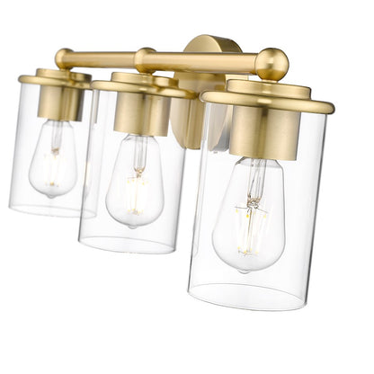 3 Light Bathroom Vanity Light, Luxe Gold