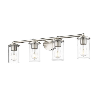 4 Light Bathroom Vanity Light, Brushed Nickel