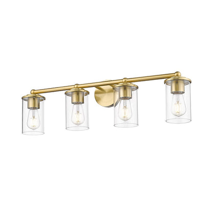 4 Light Bathroom Vanity Light, Luxe Gold