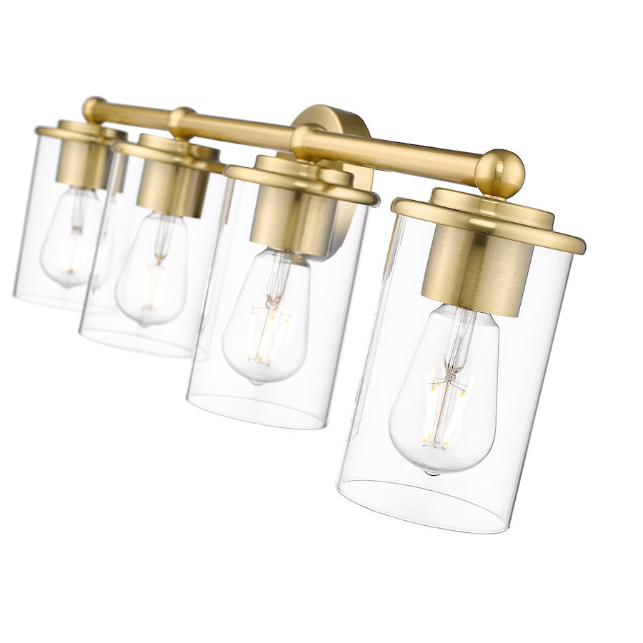4 Light Bathroom Vanity Light, Luxe Gold