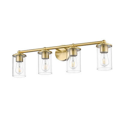 4 Light Bathroom Vanity Light, Luxe Gold
