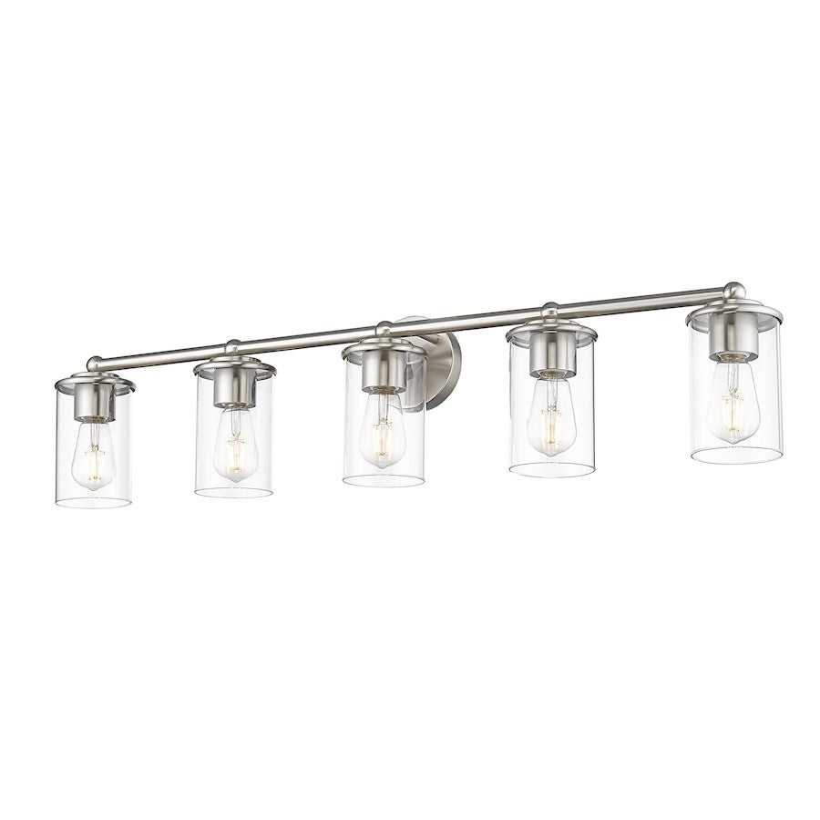 5 Light Bathroom Vanity Light, Brushed Nickel