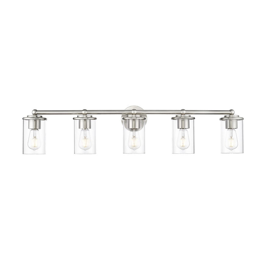 5 Light Bathroom Vanity Light, Brushed Nickel