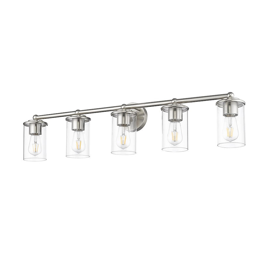5 Light Bathroom Vanity Light, Brushed Nickel