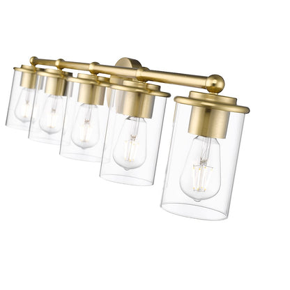 5 Light Bathroom Vanity Light, Luxe Gold