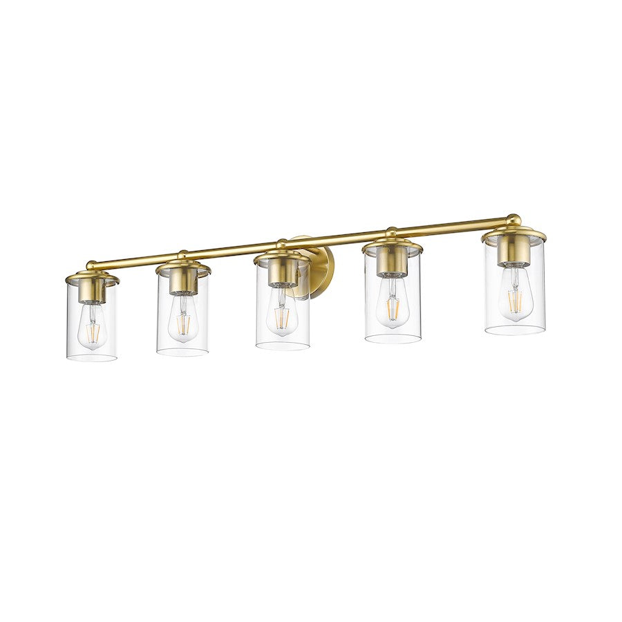 5 Light Bathroom Vanity Light, Luxe Gold