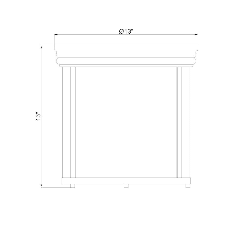 Z-Lite Thayer 3 Light Flush Mount, Matte Black/Clear