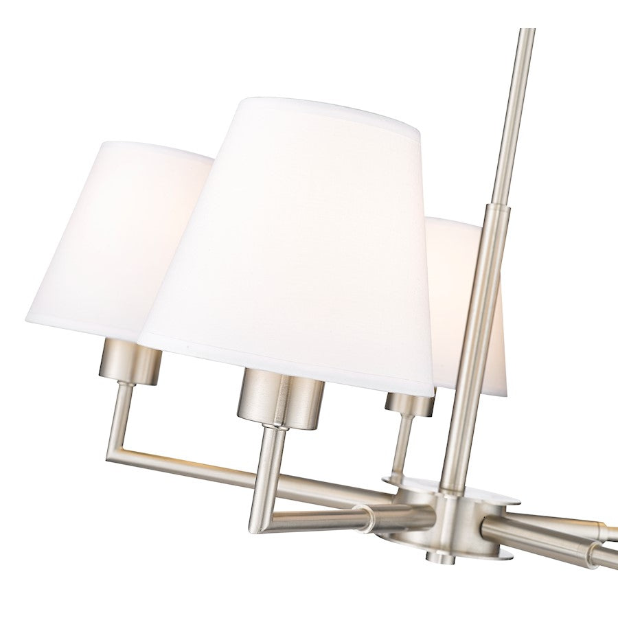 5 Light 26" Chandelier, Brushed Nickel