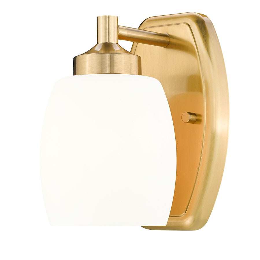 Z-Lite Kendrick 1 Light 4.75" Wall Sconce, Luxe Gold/Matte Opal - 745-1S-LG