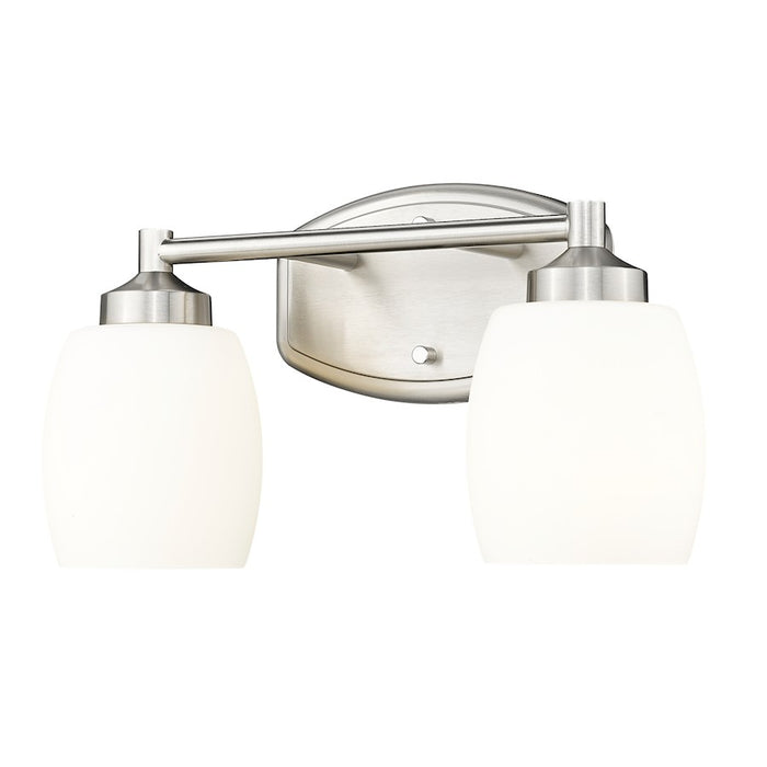 Z-Lite Kendrick 2 Light 14.5" Vanity, Brushed Nickel/Matte Opal - 745-2V-BN