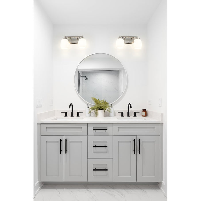 Z-Lite Kendrick 2 Light 14.5" Vanity, Brushed Nickel/Matte Opal