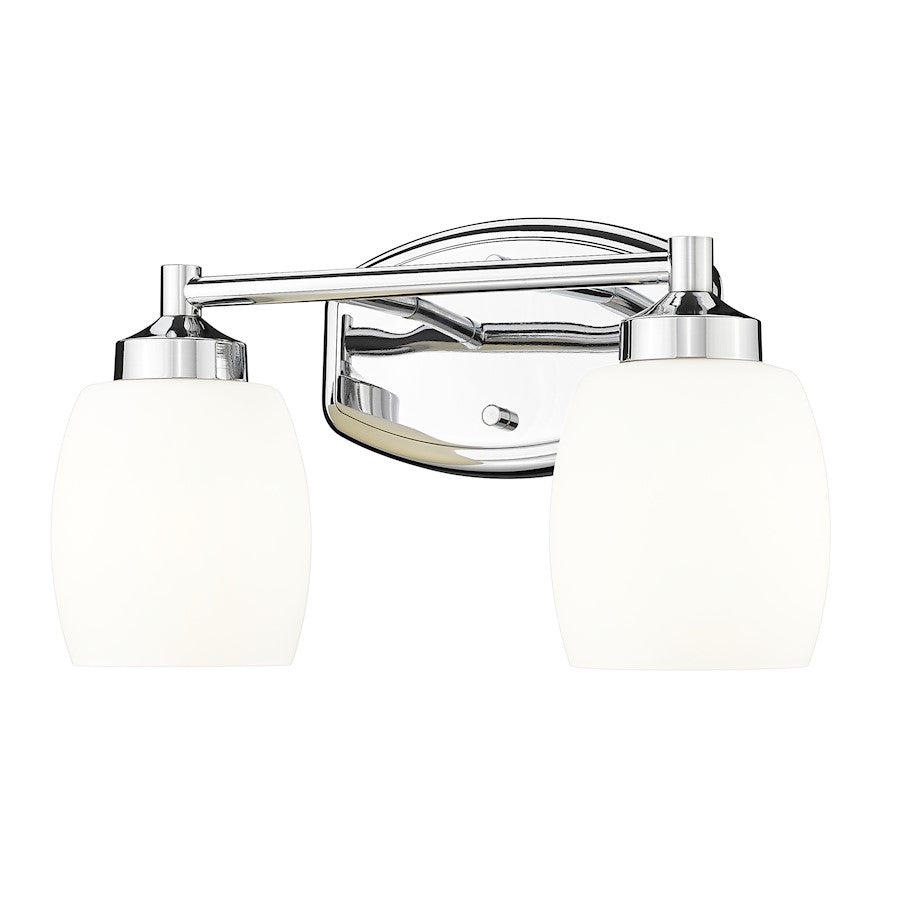 Z-Lite Kendrick 2 Light 14.5" Vanity, Chrome/Matte Opal - 745-2V-CH