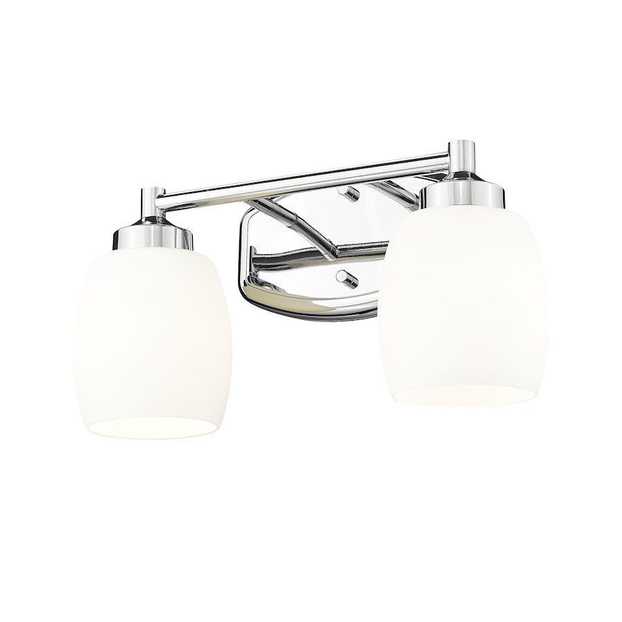 2 Light 15" Bathroom Vanity Light, Chrome