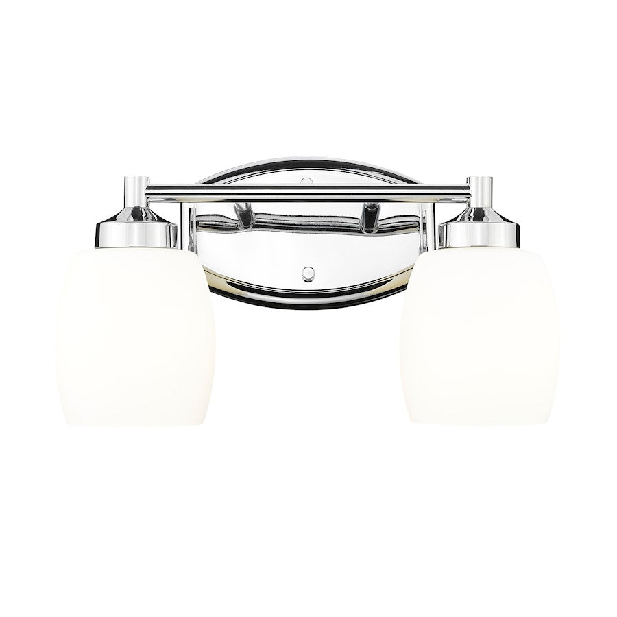 2 Light 15" Bathroom Vanity Light, Chrome