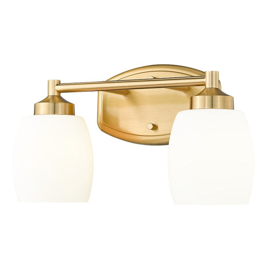 Z-Lite Kendrick 2 Light 14.5" Vanity, Luxe Gold/Matte Opal - 745-2V-LG