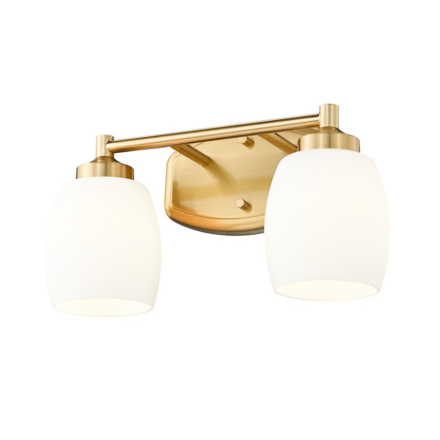 2 Light 15" Bathroom Vanity Light, Luxe Gold