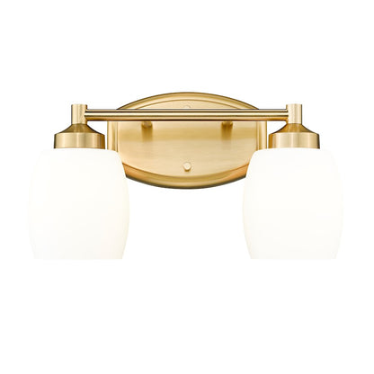 2 Light 15" Bathroom Vanity Light, Luxe Gold