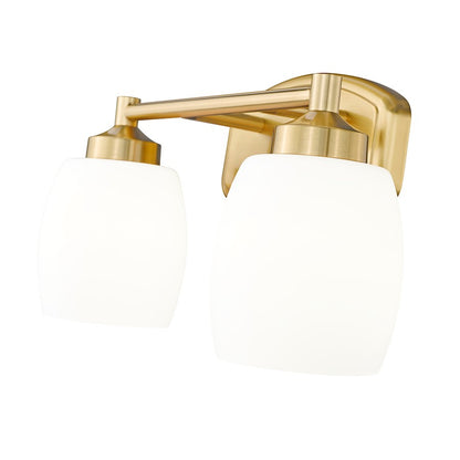 2 Light 15" Bathroom Vanity Light, Luxe Gold