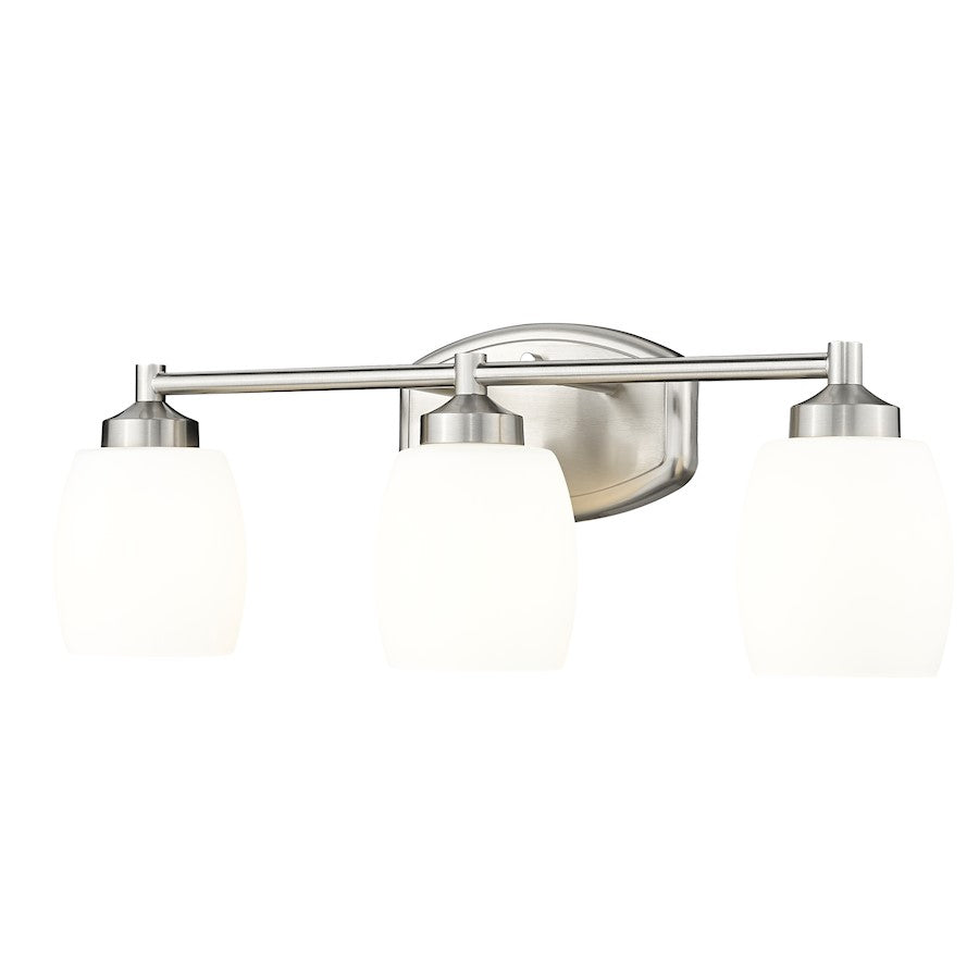 Z-Lite Kendrick 3 Light 23" Vanity, Brushed Nickel/Matte Opal - 745-3V-BN