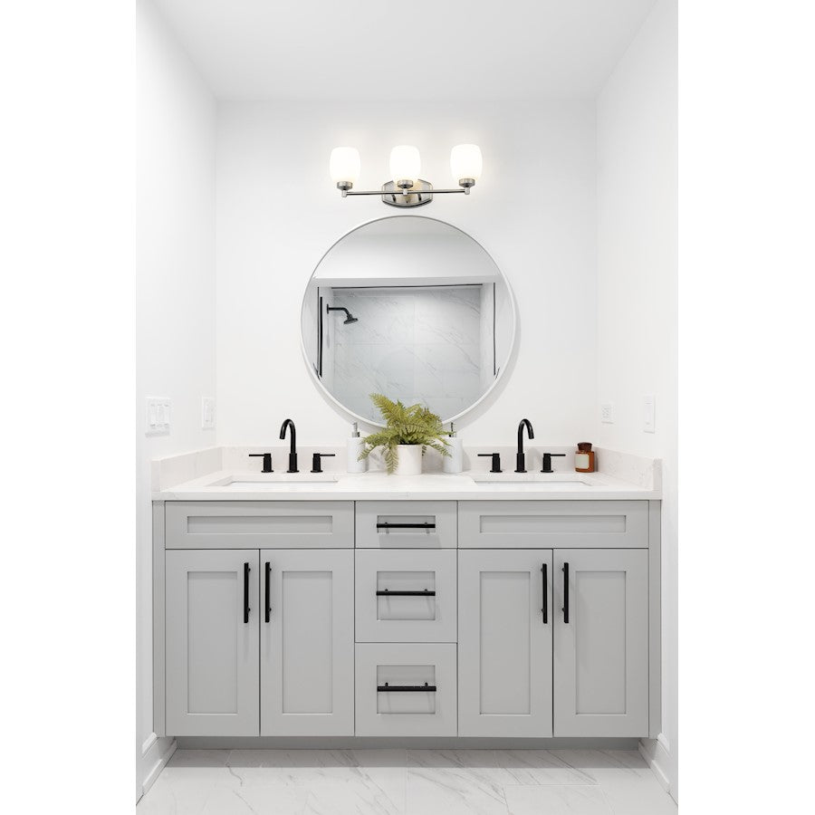 3 Light 23" Bathroom Vanity Light, Brushed Nickel