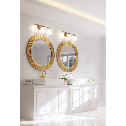 3 Light 23" Bathroom Vanity Light, Luxe Gold