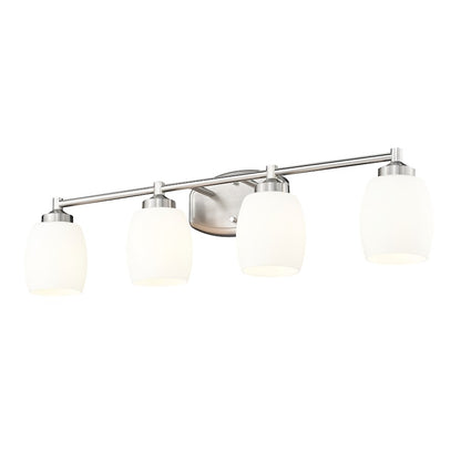 4 Light 31.25" Bathroom Vanity Light, Brushed Nickel