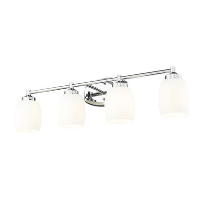 4 Light 31.25" Bathroom Vanity Light, Chrome