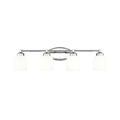 4 Light 31.25" Bathroom Vanity Light, Chrome