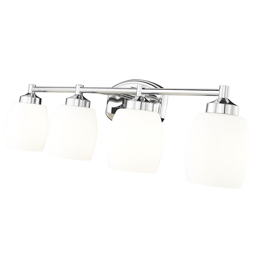 4 Light 31.25" Bathroom Vanity Light, Chrome