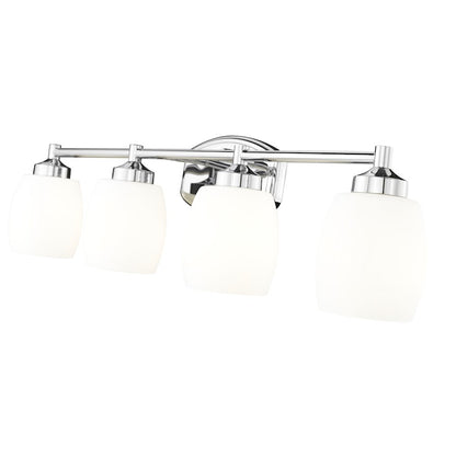 4 Light 31.25" Bathroom Vanity Light, Chrome