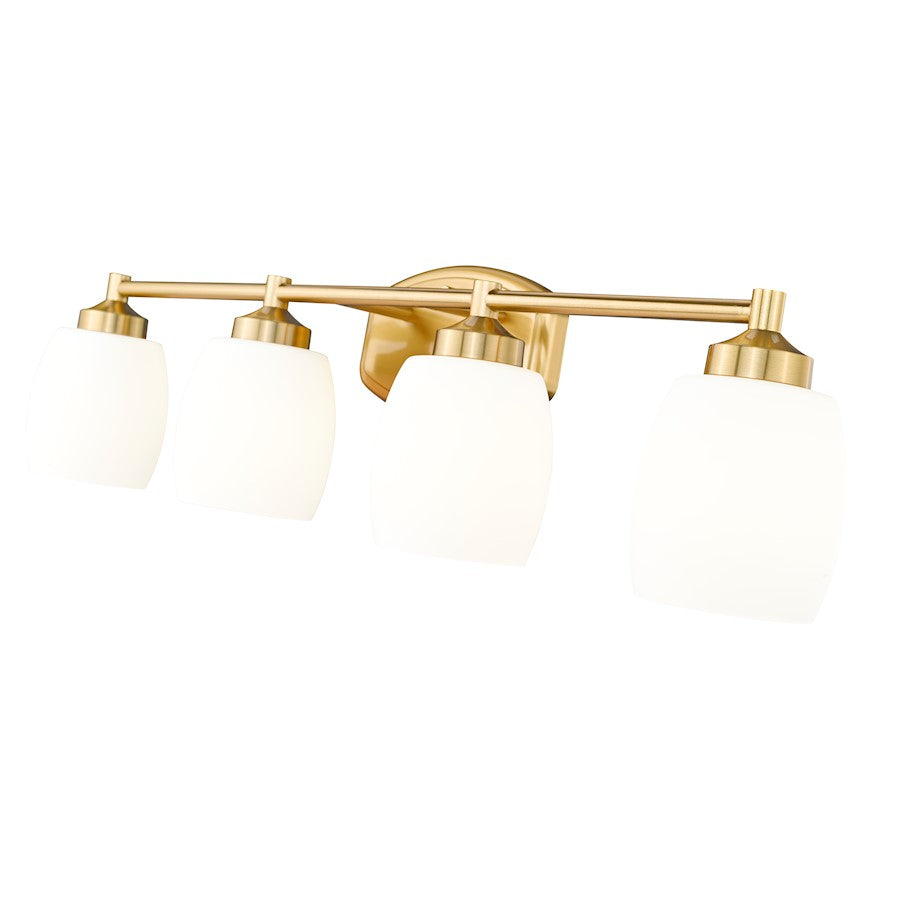 4 Light 31.25" Bathroom Vanity Light, Luxe Gold